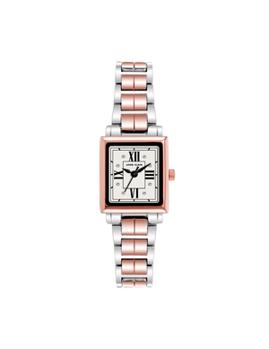 Les métaux Anne Klein Square Case Two-Tone Bracelet Watch   | HYB-7910023